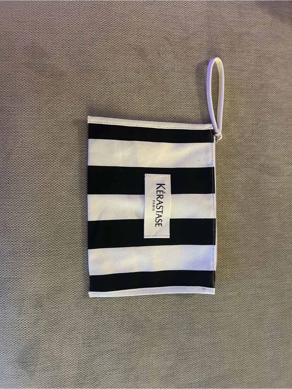 Kids Black and White Stripe Wristlet Pouch - Picture 1 of 2